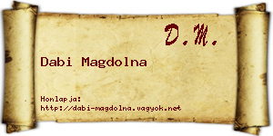 Dabi Magdolna névjegykártya