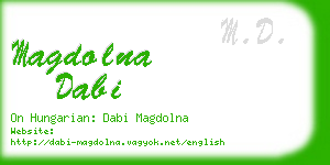 magdolna dabi business card